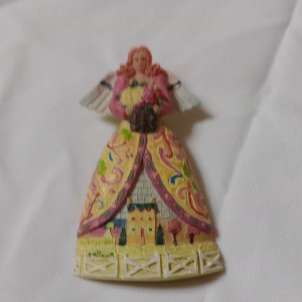 Jim Shore Colorful Angel Brooch